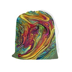 Liquid Art Pattern - Abstract Art Drawstring Pouch (xl) by GardenOfOphir