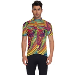 Liquid Art Pattern - Abstract Art Men s Short Sleeve Cycling Jersey by GardenOfOphir