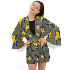 Background Pattern Texture Design Wallpaper Long Sleeve Kimono