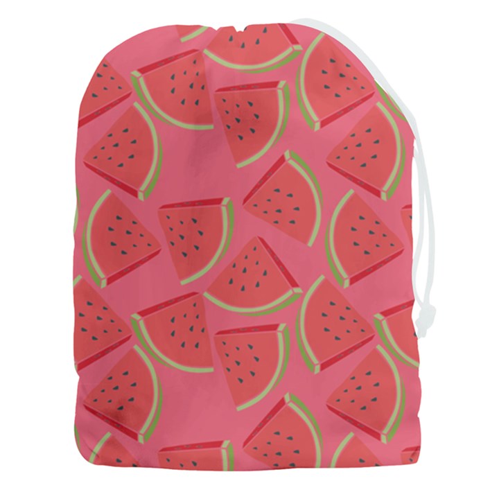 Watermelon Background Watermelon Wallpaper Drawstring Pouch (3XL)