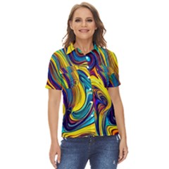 Rolling In The Deep Women s Short Sleeve Double Pocket Shirt