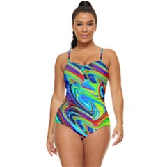 Fluid Forms Retro Full Coverage Swimsuit by GardenOfOphir