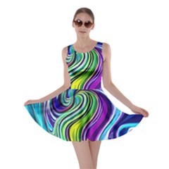 Waves Of Color Skater Dress by GardenOfOphir