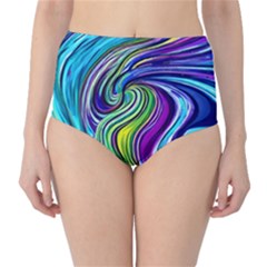 Waves Of Color Classic High-waist Bikini Bottoms by GardenOfOphir