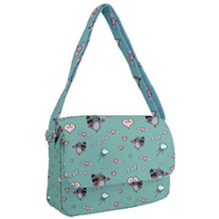 Raccoon Texture Seamless Scrapbooking Hearts Courier Bag