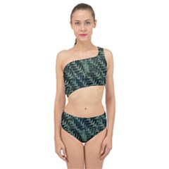 Background Pattern Leaves Texture Design Wallpaper Spliced Up Two Piece Swimsuit by Wegoenart