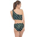 Background Pattern Leaves Texture Design Wallpaper Spliced Up Two Piece Swimsuit View2