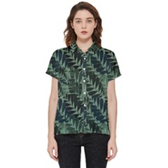 Background Pattern Leaves Texture Design Wallpaper Short Sleeve Pocket Shirt by Wegoenart