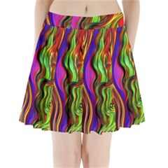 Swirls And Curls Pleated Mini Skirt