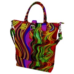 Swirls And Curls Buckle Top Tote Bag by GardenOfOphir