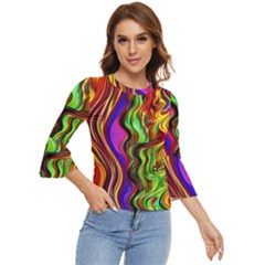 Swirls And Curls Bell Sleeve Top