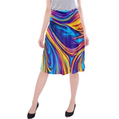 Dancing In The Liquid Light Midi Beach Skirt by GardenOfOphir