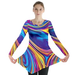 Dancing In The Liquid Light Long Sleeve Tunic  by GardenOfOphir