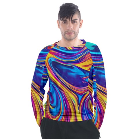 Dancing In The Liquid Light Men s Long Sleeve Raglan Tee by GardenOfOphir