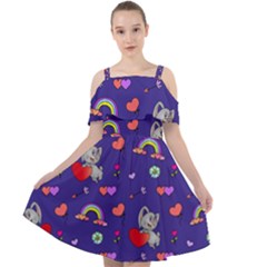 Texture Seamless Digital Scrapbooking Decorative Cut Out Shoulders Chiffon Dress