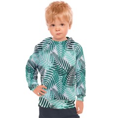 Background Pattern Texture Leaves Design Wallpaper Kids  Hooded Pullover