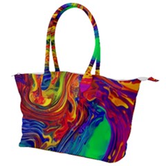 Waves Of Colorful Abstract Liquid Art Canvas Shoulder Bag