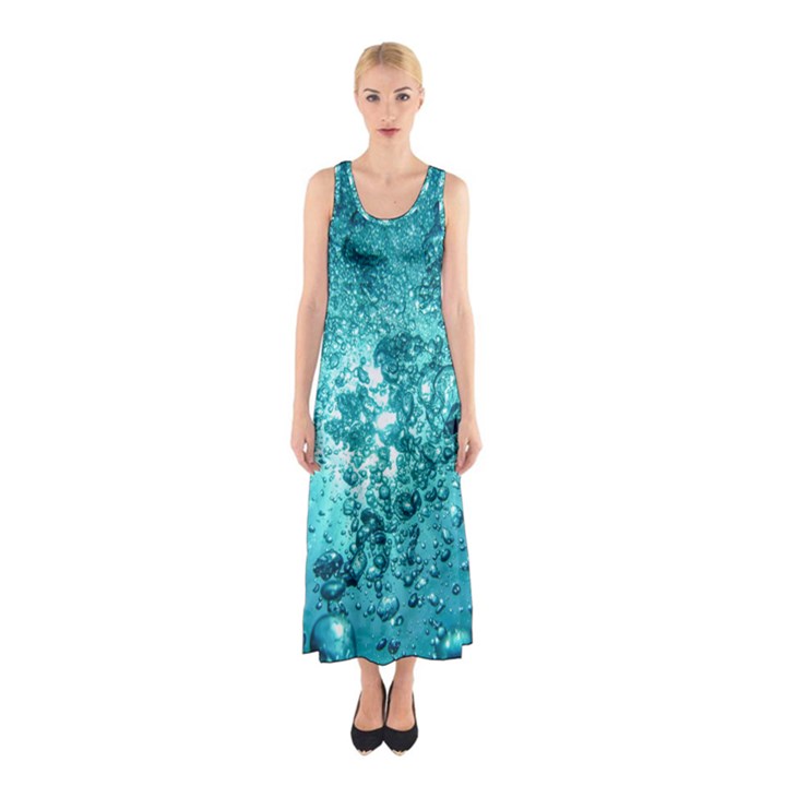 Nature Wallpaper Bubbles Water Bubbly Sleeveless Maxi Dress