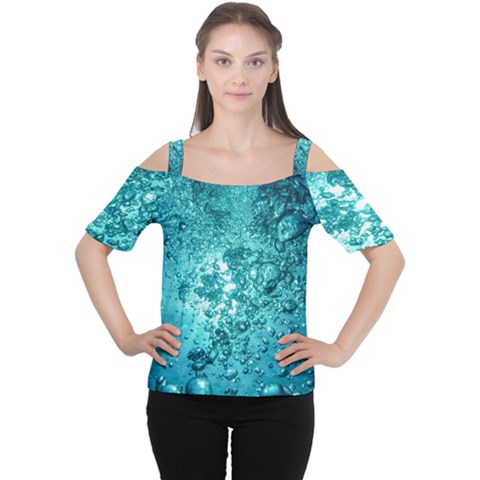 Nature Wallpaper Bubbles Water Bubbly Cutout Shoulder Tee by Wegoenart