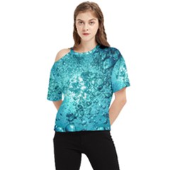 Nature Wallpaper Bubbles Water Bubbly One Shoulder Cut Out Tee by Wegoenart