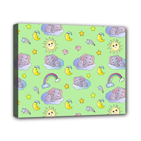 Elephant Sleeping Elephants Background Canvas 10  x 8  (Stretched)