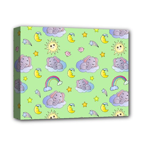 Elephant Sleeping Elephants Background Deluxe Canvas 14  x 11  (Stretched)