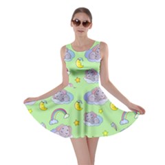 Elephant Sleeping Elephants Background Skater Dress