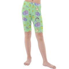 Elephant Sleeping Elephants Background Kids  Mid Length Swim Shorts