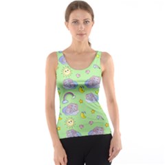 Elephant Sleeping Elephants Background Tank Top