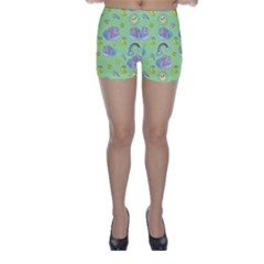 Elephant Sleeping Elephants Background Skinny Shorts