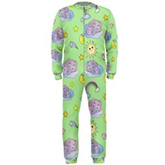 Elephant Sleeping Elephants Background OnePiece Jumpsuit (Men)