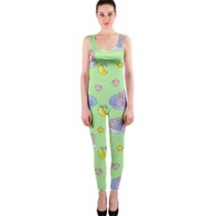 Elephant Sleeping Elephants Background One Piece Catsuit