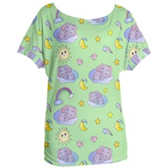 Elephant Sleeping Elephants Background Women s Oversized Tee