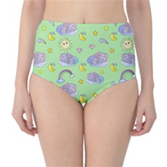 Elephant Sleeping Elephants Background Classic High-Waist Bikini Bottoms