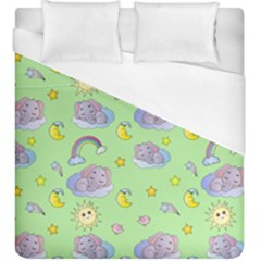 Elephant Sleeping Elephants Background Duvet Cover (King Size)