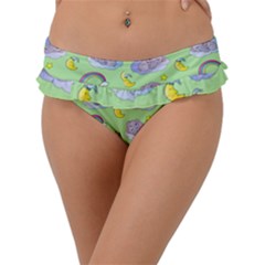 Elephant Sleeping Elephants Background Frill Bikini Bottoms