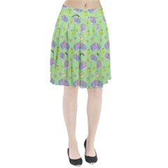 Elephant Sleeping Elephants Background Pleated Skirt