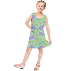 Elephant Sleeping Elephants Background Kids  Tunic Dress