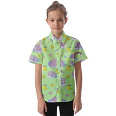 Elephant Sleeping Elephants Background Kids  Short Sleeve Shirt