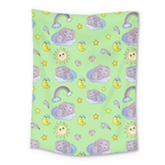 Elephant Sleeping Elephants Background Medium Tapestry