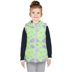 Elephant Sleeping Elephants Background Kids  Hooded Puffer Vest