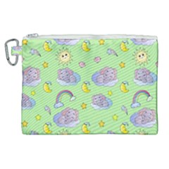 Elephant Sleeping Elephants Background Canvas Cosmetic Bag (xl) by Wegoenart