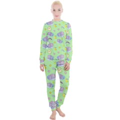 Elephant Sleeping Elephants Background Women s Lounge Set