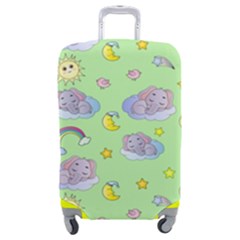 Elephant Sleeping Elephants Background Luggage Cover (medium) by Wegoenart