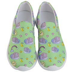 Elephant Sleeping Elephants Background Men s Lightweight Slip Ons