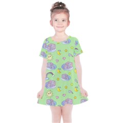 Elephant Sleeping Elephants Background Kids  Simple Cotton Dress