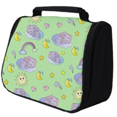 Elephant Sleeping Elephants Background Full Print Travel Pouch (Big)