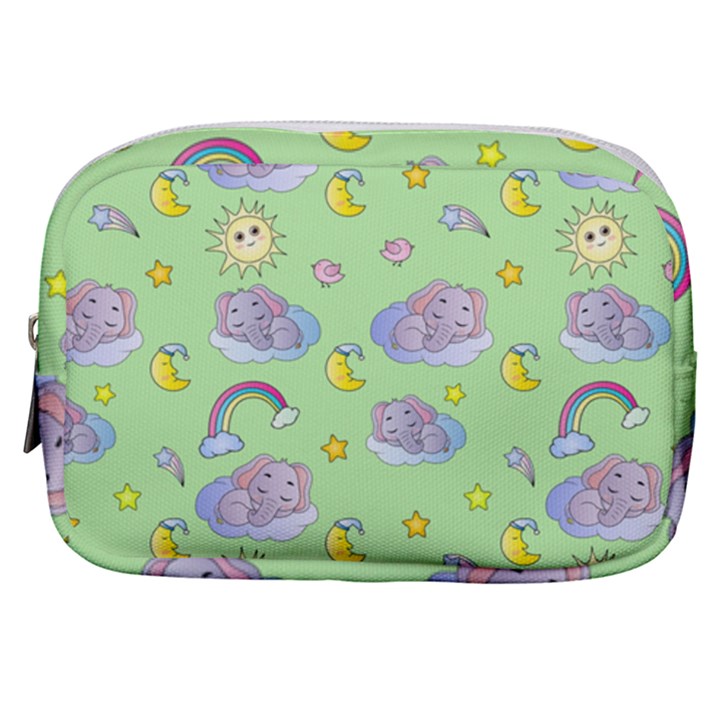 Elephant Sleeping Elephants Background Make Up Pouch (Small)