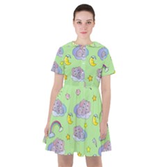 Elephant Sleeping Elephants Background Sailor Dress