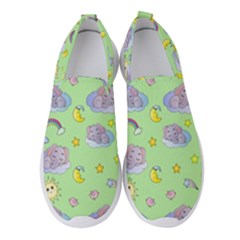 Elephant Sleeping Elephants Background Women s Slip On Sneakers